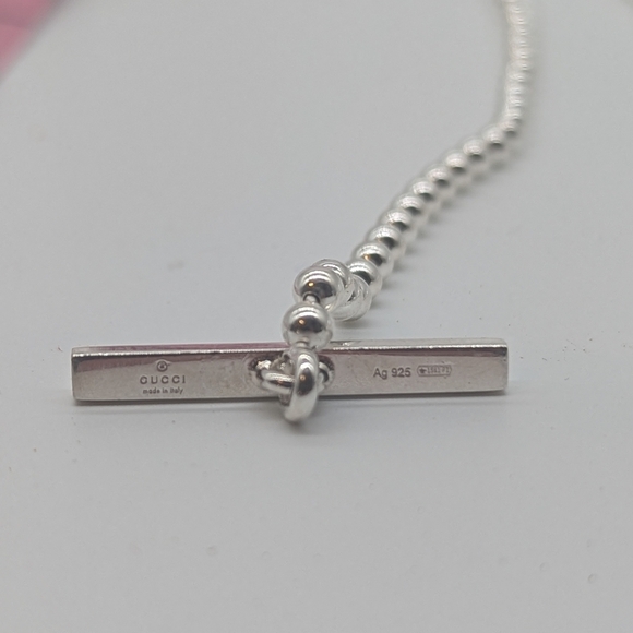 Gucci Sterling Silver Interlocking GG Pendant Necklace - Picture 5 of 6